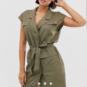 NWT ASOS linen utility dress